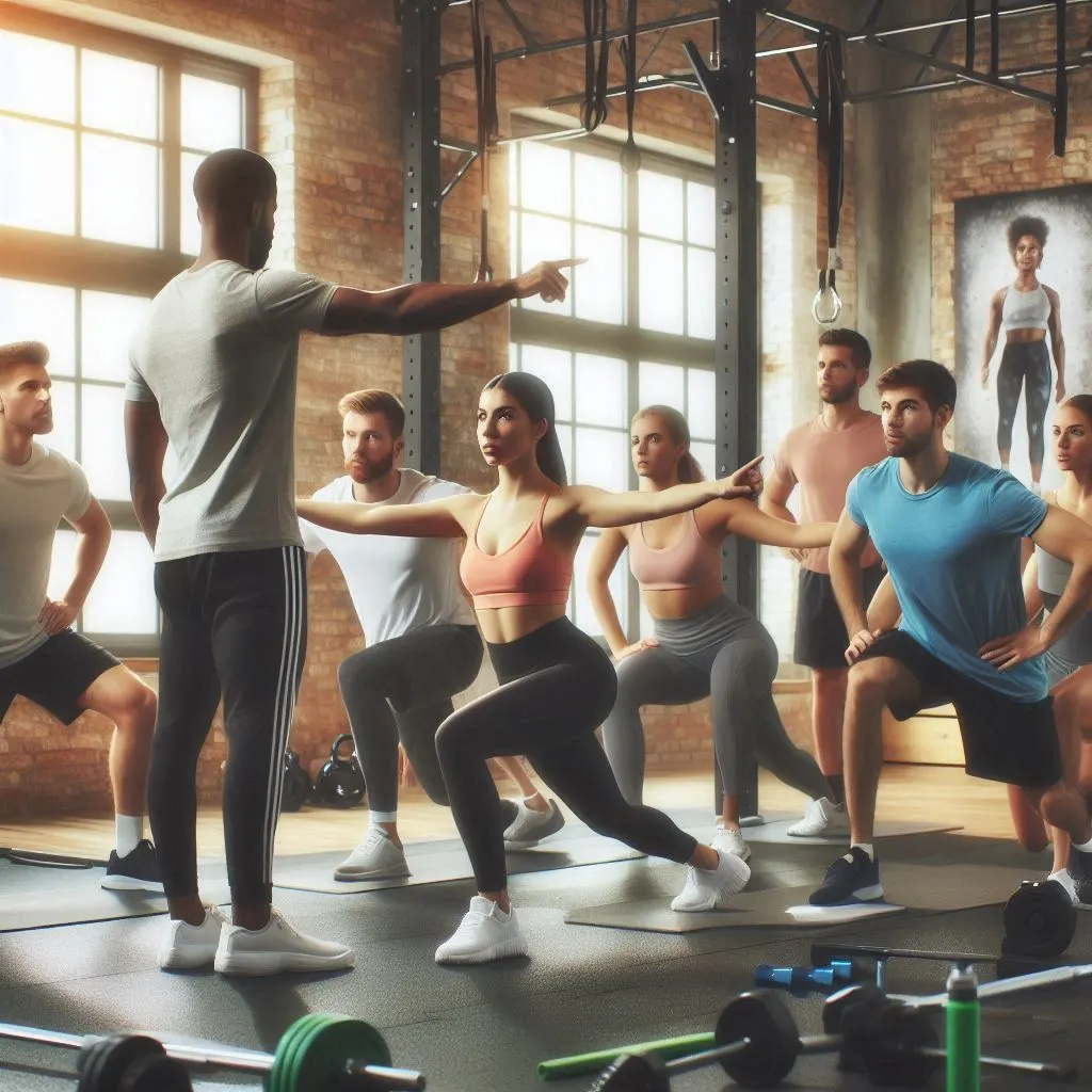 Representação visual de um atleta realizando exercícios com postura correta, destacando técnicas de prevenção de lesões e otimização do treino.